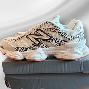 New Balance Unisex 9060 Cheetah Print Shoes - Size 7